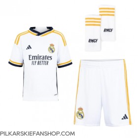 Koszulka piłkarska Real Madrid Vinicius Junior #7 Strój Domowy dla dzieci 2023-24 tanio Krótki Rękaw (+ Krótkie spodenki)